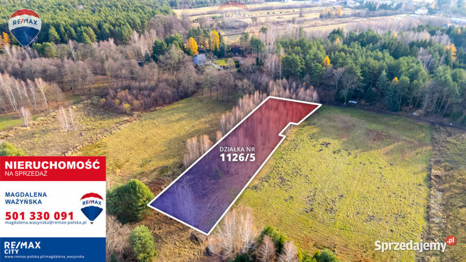 Działka Arciechów Jezioro Zegrzyńskie 31m mazowieckie