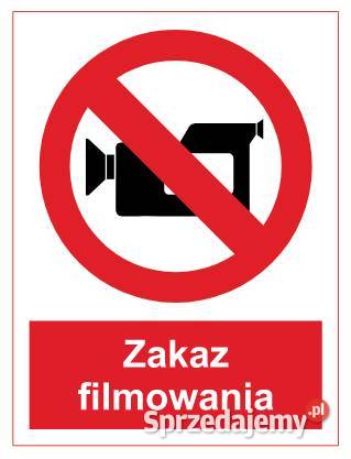 Naklejka BHP Zakaz filmowania GC028 Biuro Kamionna