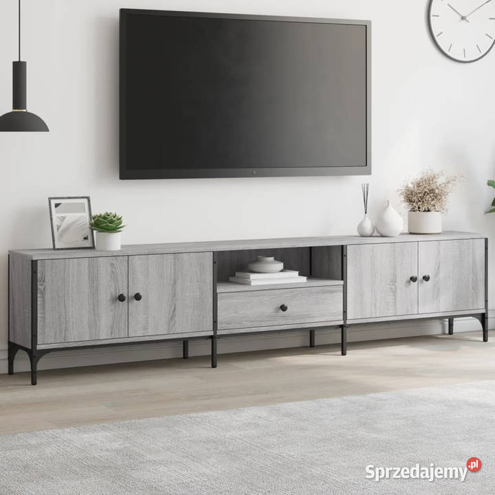 Szafka pod TV z szufladą szary dąb sonoma Warszawa