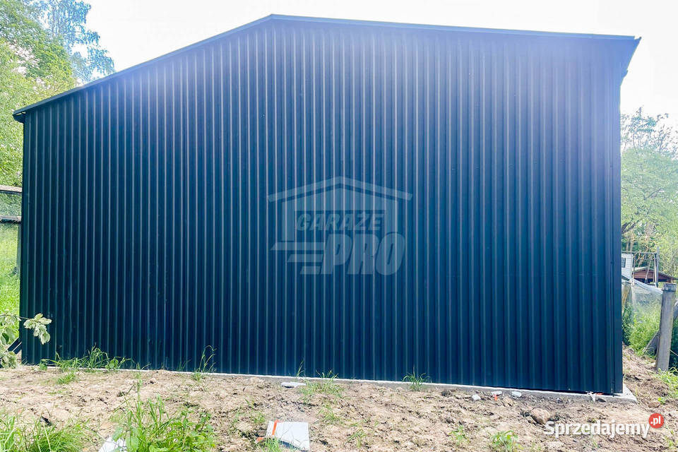 Hala Garaż Blaszany 7x10m Brama Dwuskrzydłowa