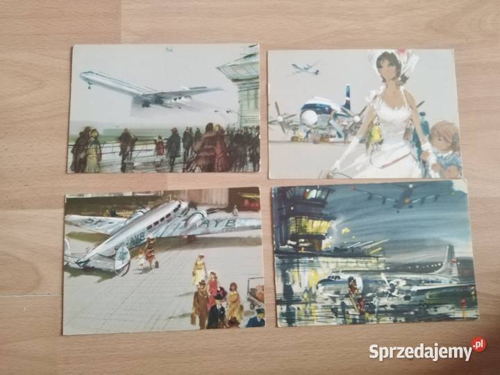 Janusz Grabiański Pocztówki PLL Lot PRL Wałbrzych