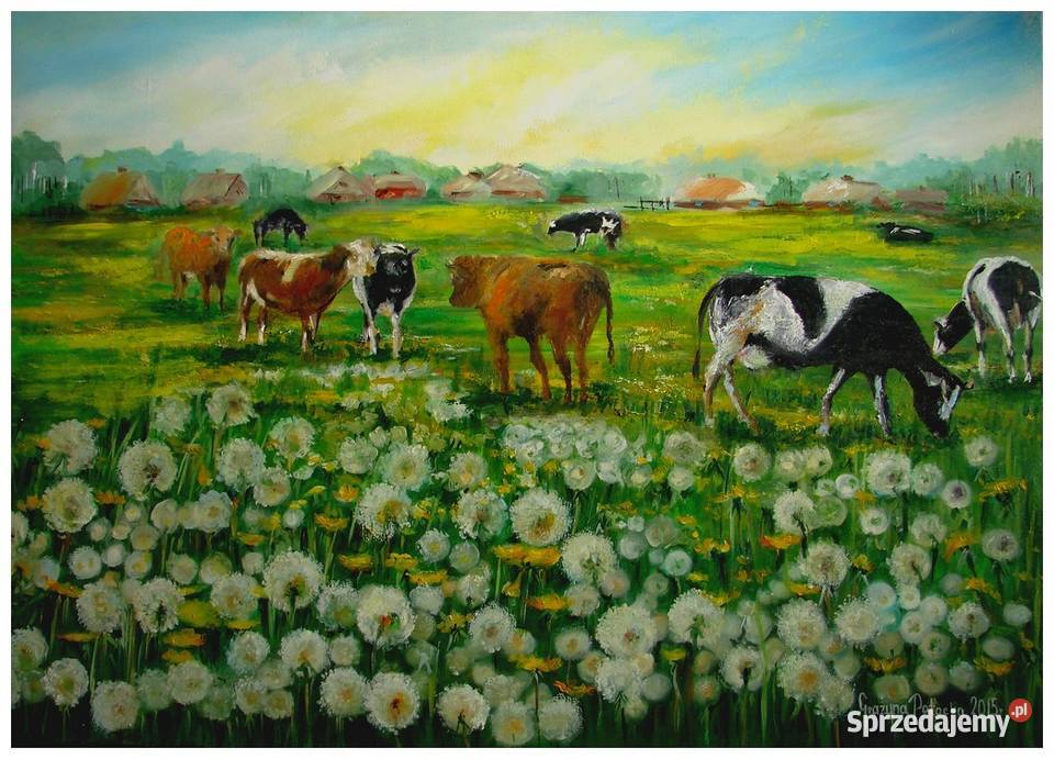 NA WSI obraz olejny duży 70100 Błonie sprzedam