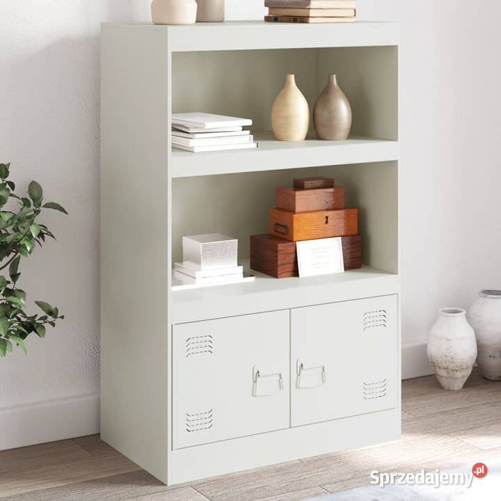 Szafka boczna biała 67x39x107 stal WM841672 Warszawa
