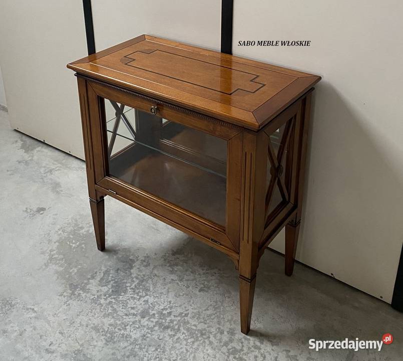 Klasyczna konsola szklana Selwa 13CS orzechowa Przemyśl