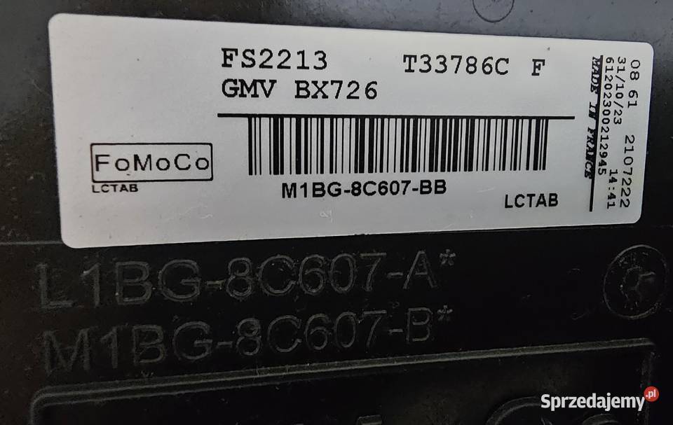 FORD PUMA MK2 WENTYLATOR CHŁODNICY WODY Rok produkcji 2023 Wschowa