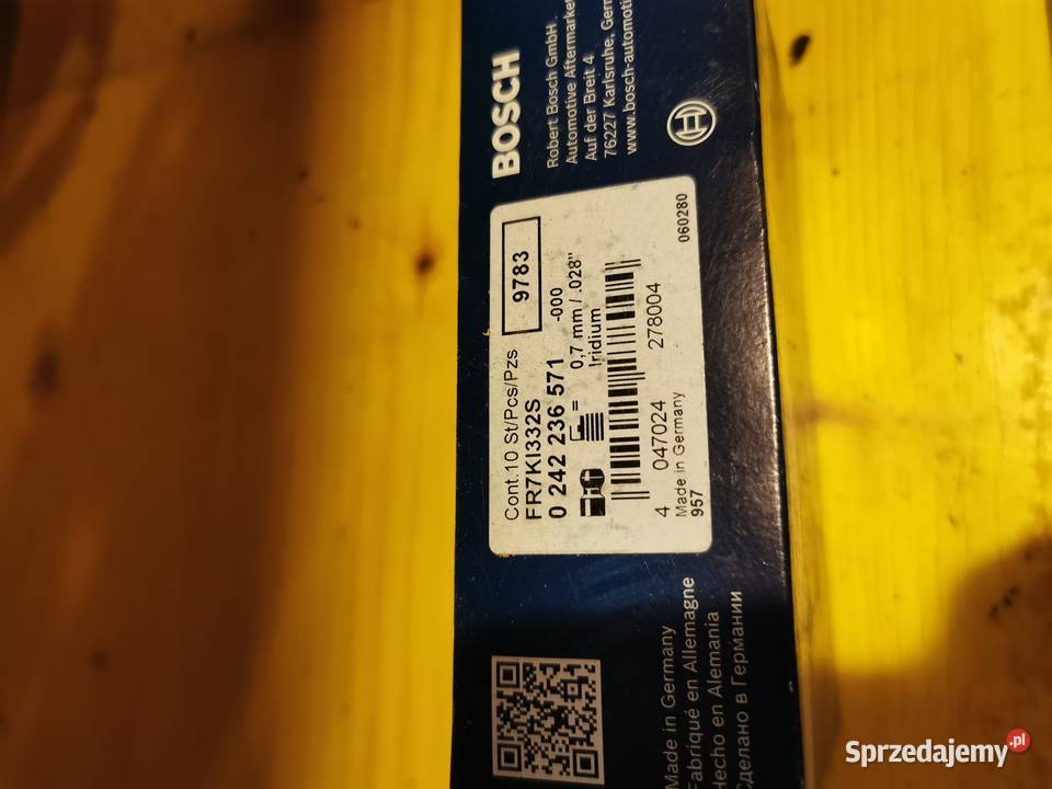 Nowe Świece zapłonowe irydowe Bosch 0242236571 Tarnów