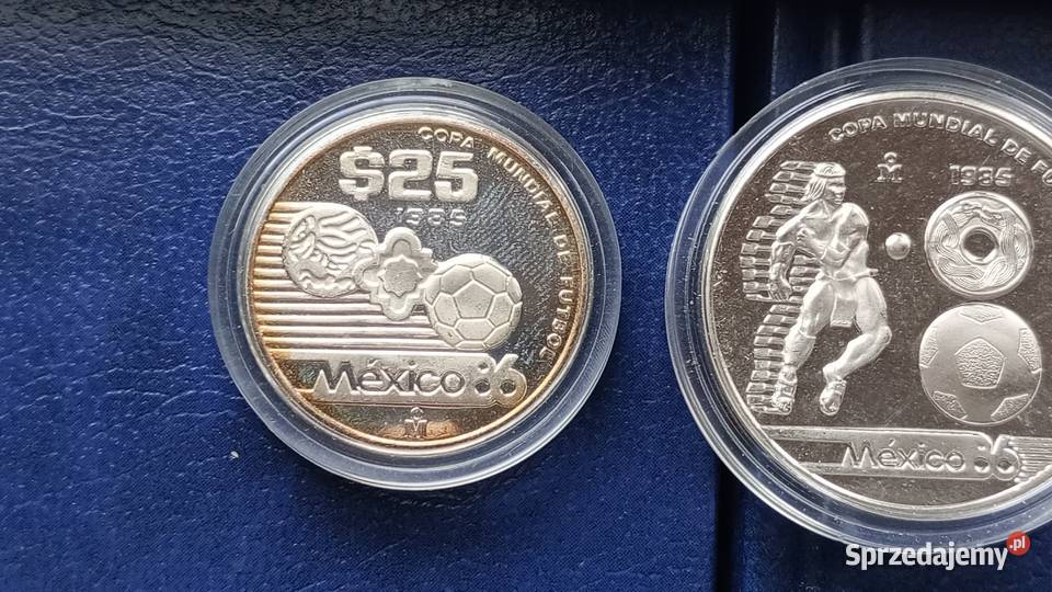 Stare monety 25 50 100 dolarów 1985 Meksyk podkarpackie Lesko
