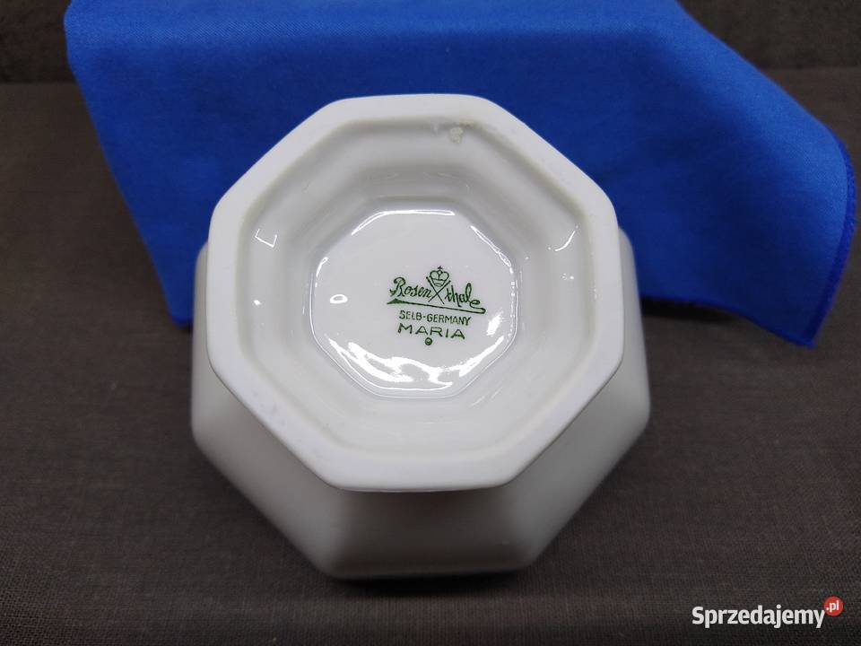 Pojemnik konfitury dodatki Rosenthal Maria Biała Porcelana i szkło