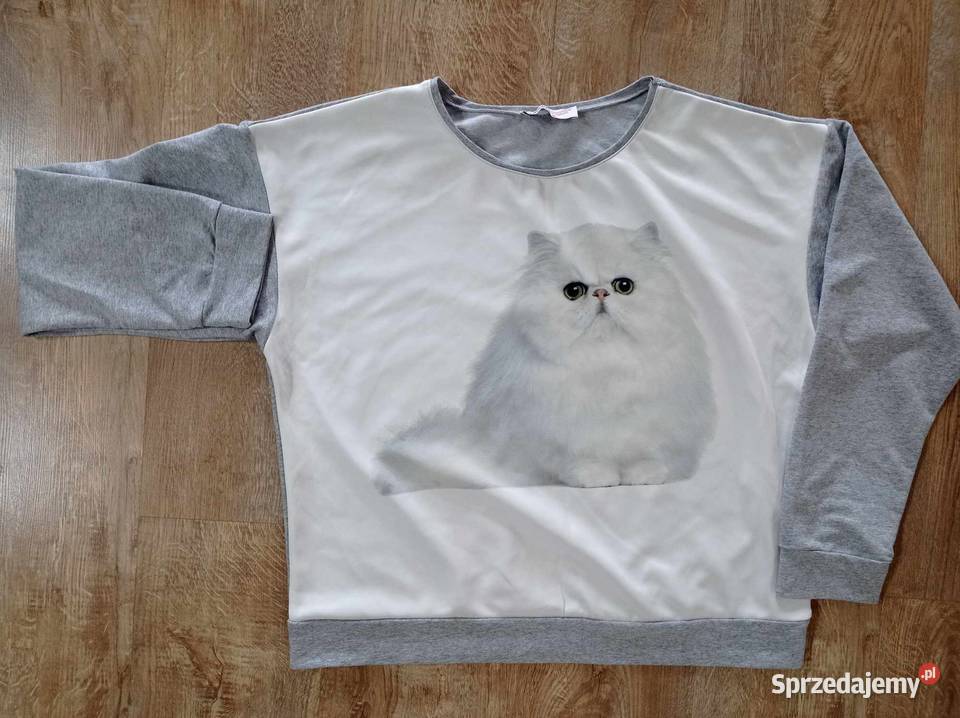 Bluza z kotkiem L szary/srebrny podlaskie Hajnówka