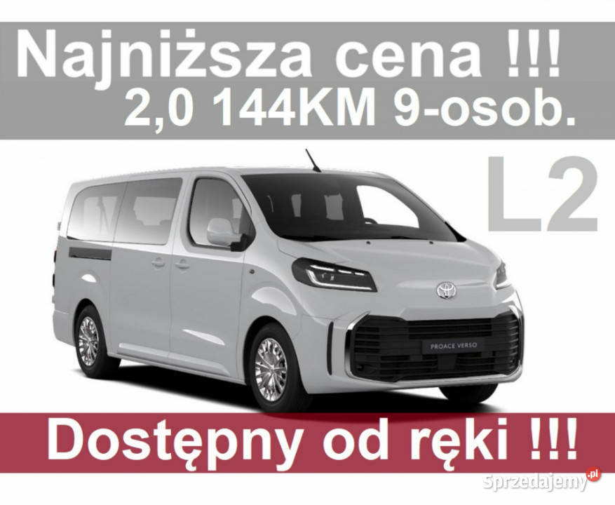Toyota Proace Verso 20 144 9os Dostępny ręki Szczecinek