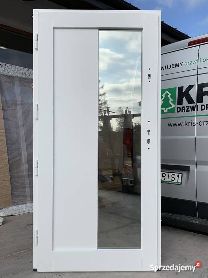Drzwi zewnętrzne ocieplane ATRACYT BIAŁE KRIS Grzybno