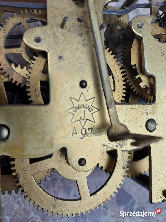 776 Mechanizm starego zegara ściennego Junghans pomorskie Tczew