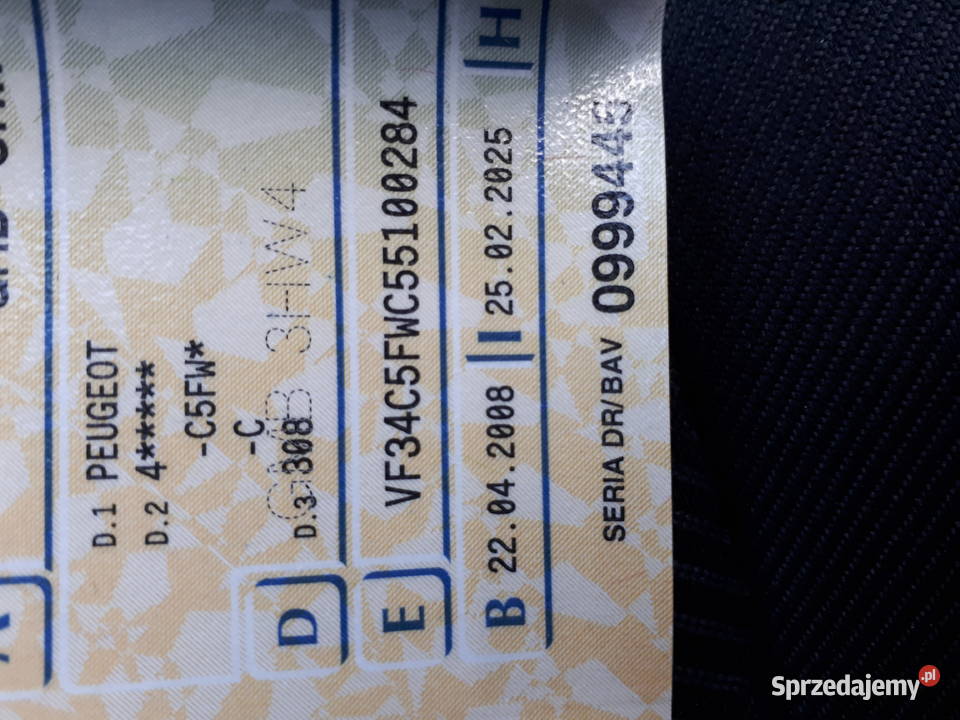 Peugeot 308 benzyna Malbork