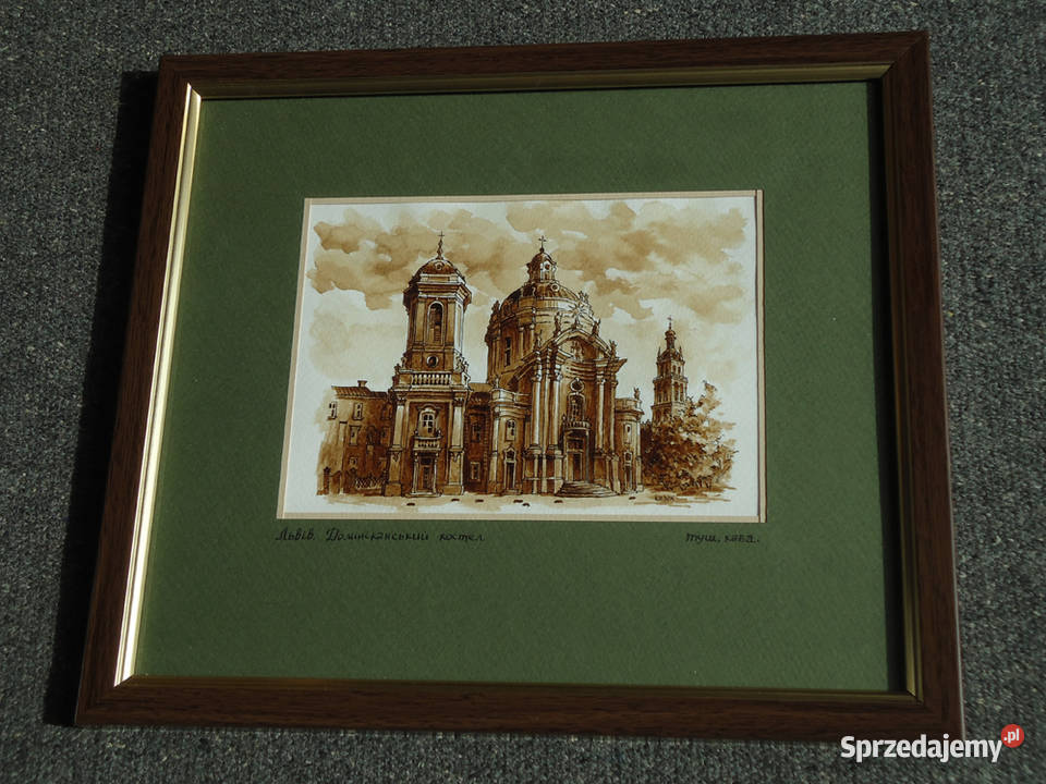 Grafika Lwów Kościół Dominikanów Malarstwo Warszawa