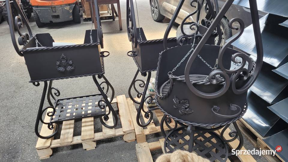 Grill metalowy trójnóg Kuty Polski rozpałka Grillowanie Rzeszotary