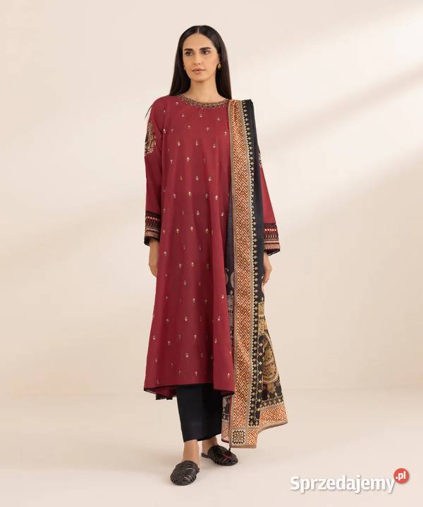 Duża chusta orient czarna bawełna paisley wzór Szczecin sprzedam