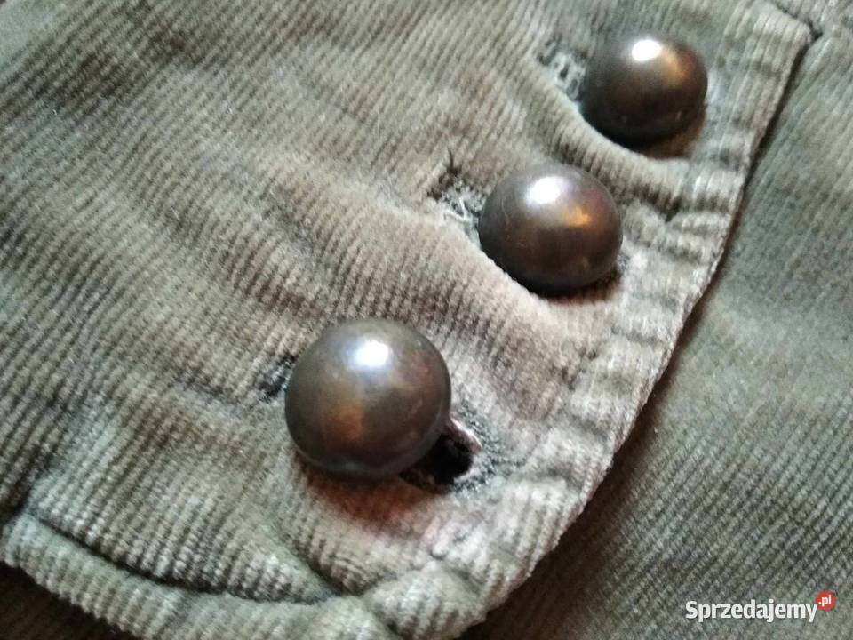 sztruksowa marynarka oliwkowa militarna HM r M pomorskie Gdańsk