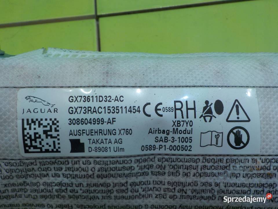 JAGUAR XE 20 D 16r SEDAN 4D AIRBAG poduszka osobowe mazowieckie Suków