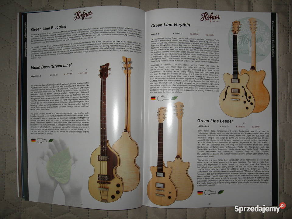 Hofner 2021 Confidental guitar catalog katalog Kultura i Rozrywka Kępice