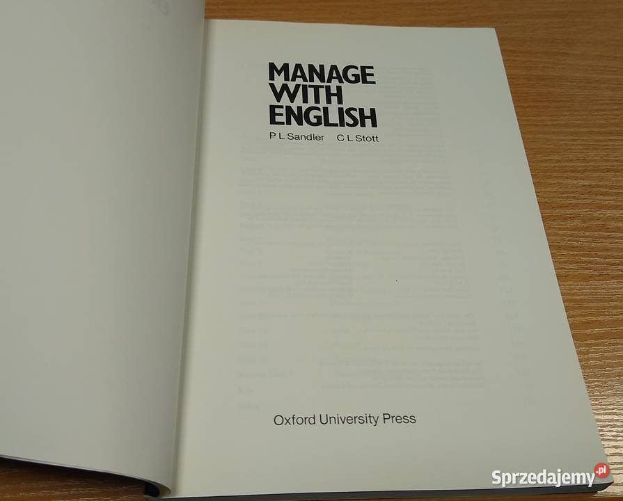 Manage with English P L Sandler C L Stott Gdańsk