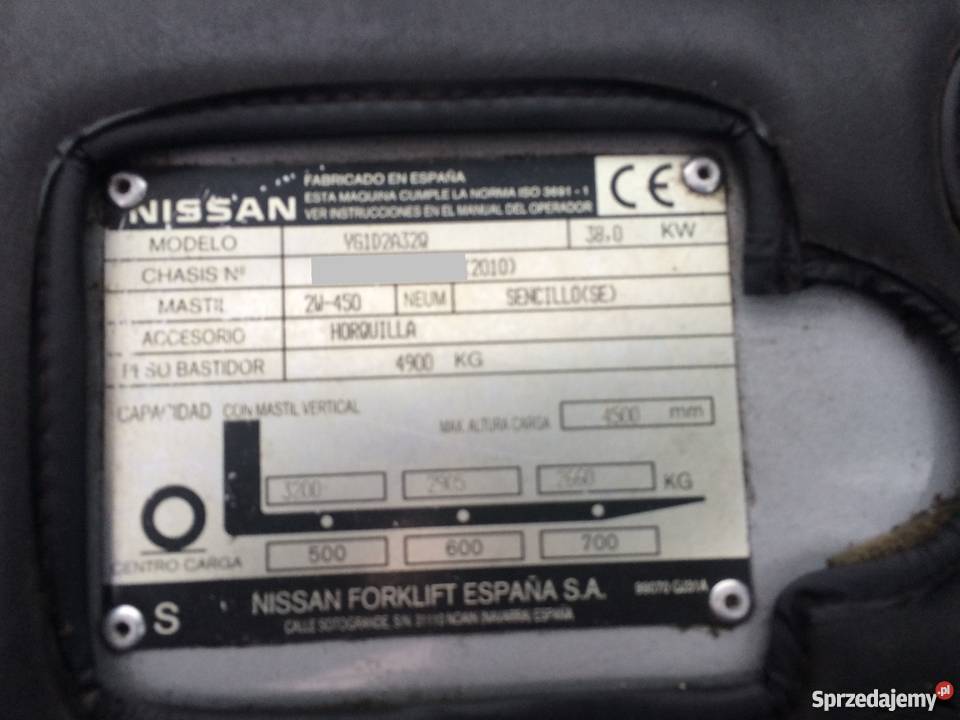 WIDLAK NISSAN YG1D2A32Q 3200 H 45m DIESEL OKAZJA Piekarzew