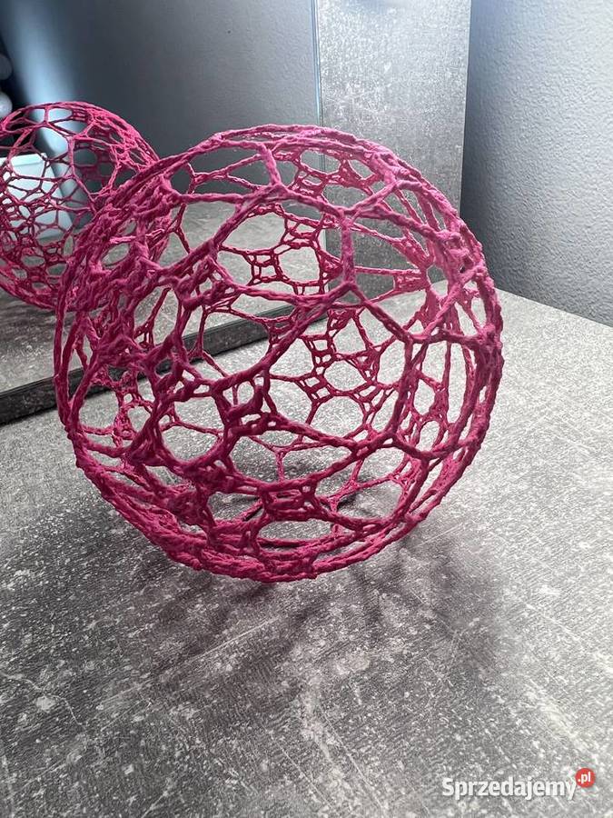 Bombka różowa z kordonka usztywniana Handmade Jasło sprzedam