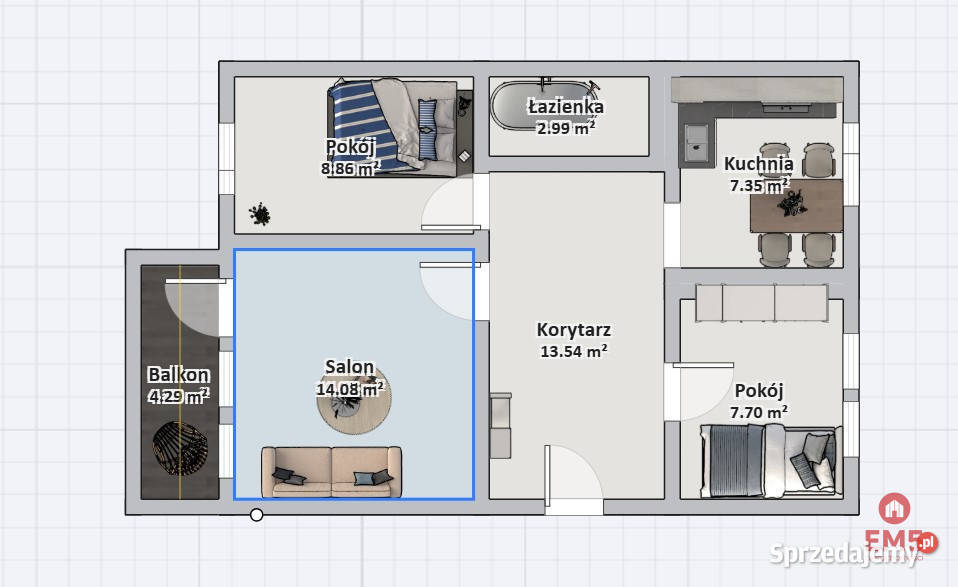 Mieszkanie Białystok 605m2 3 pok
