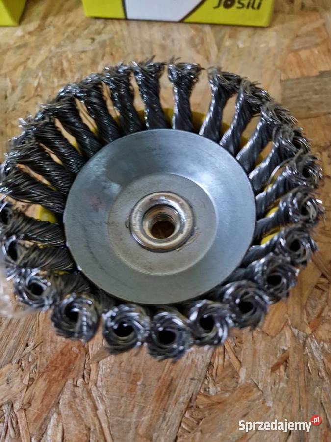 Szczotka druciana czołowa 125mm stalowy drut Głogowa sprzedam