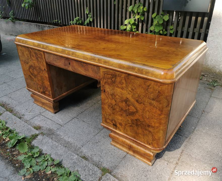 Biurko gabinetowe Art Deco dwustronne Meble Wrocław