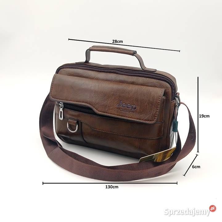 Torba męska listonoszka skórzana na ramie Jeep k Zawiercie