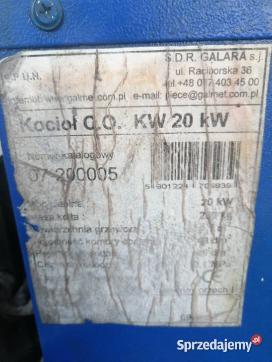 Piec Galmet 20 kW Turzno