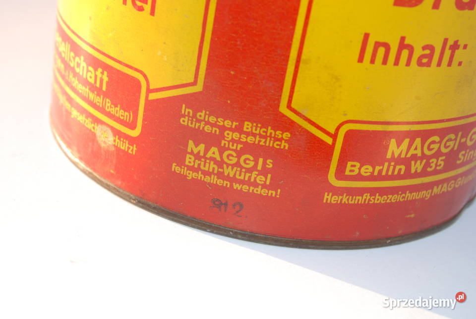 Stara puszka Niemiecka Maggi Wehrmacht racje Cieszyn sprzedam