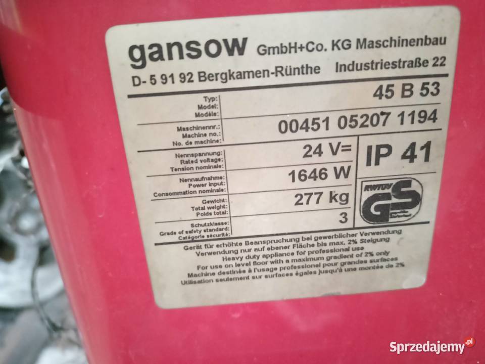 Szorowarka Gansow 45 B 53 24V sprawna z podlaskie Kolno