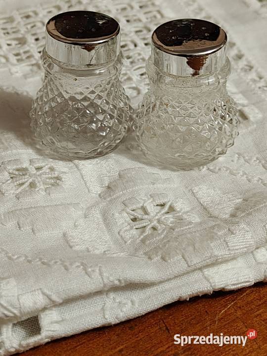 Szkło przyprawniki sól pieprz