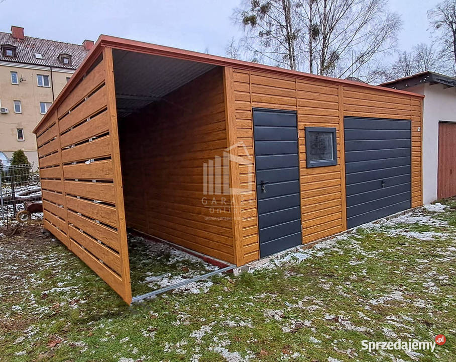 Garaż blaszany 6x6m Wiata 15m Brama uchylna Kraków