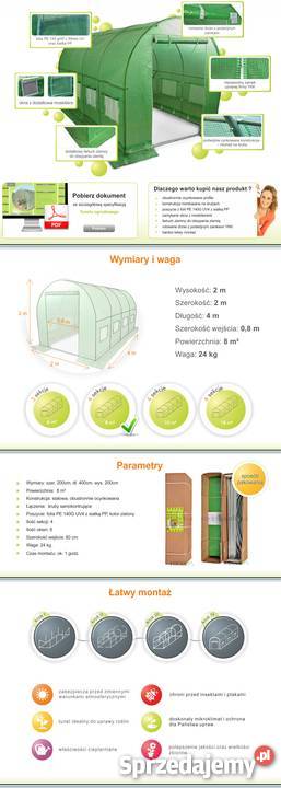 Tunel foliowy 2x4m Warszawa
