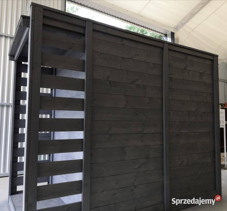 Domek ogrodowy narzędziowy drewutnia stolik