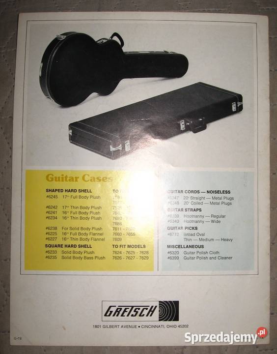 GRETSCH 1978 katalog gitar Kępice sprzedam