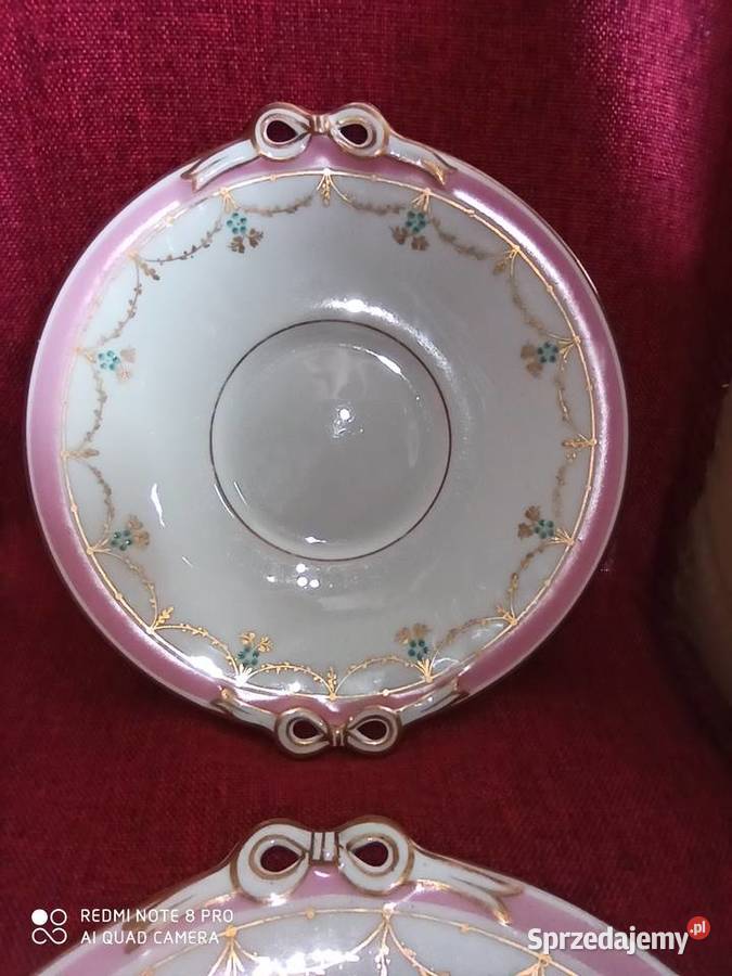 Patera ze złotymi kokardkami 3436 Różowy pasek Gdańsk