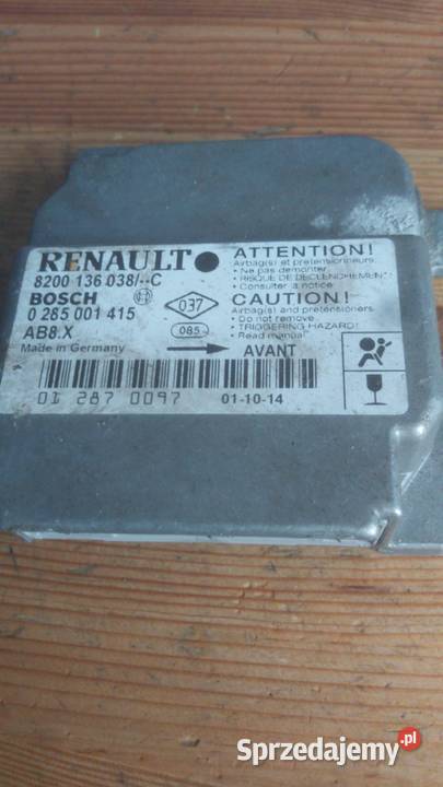 Sensor AIRBAG RENAULT CLIO 8200136038c Margonin sprzedam