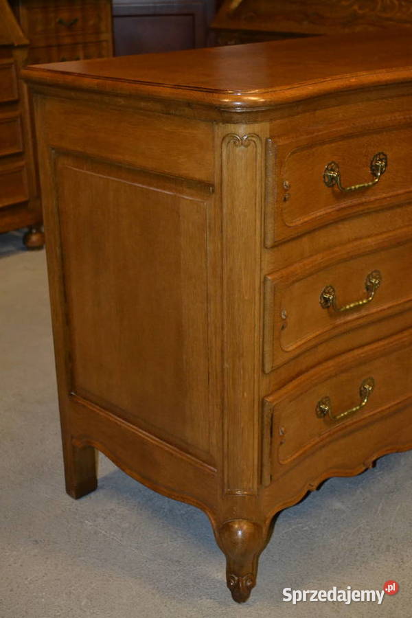 komoda ludwikowska gięte fronty lity dąb Będzin sprzedam