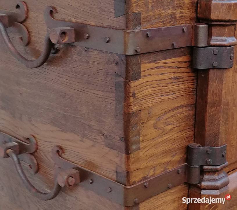 Gigantyczna komoda 100 dębowa bar biblioteka 130cm