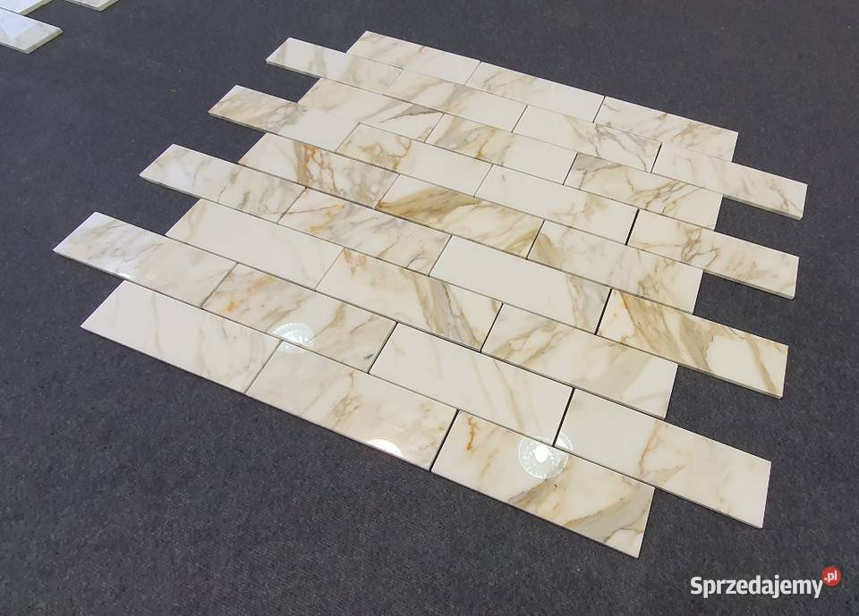 Mozaika Bianco Calacatta Gold Cegiełka poler dolnośląskie Bielawa