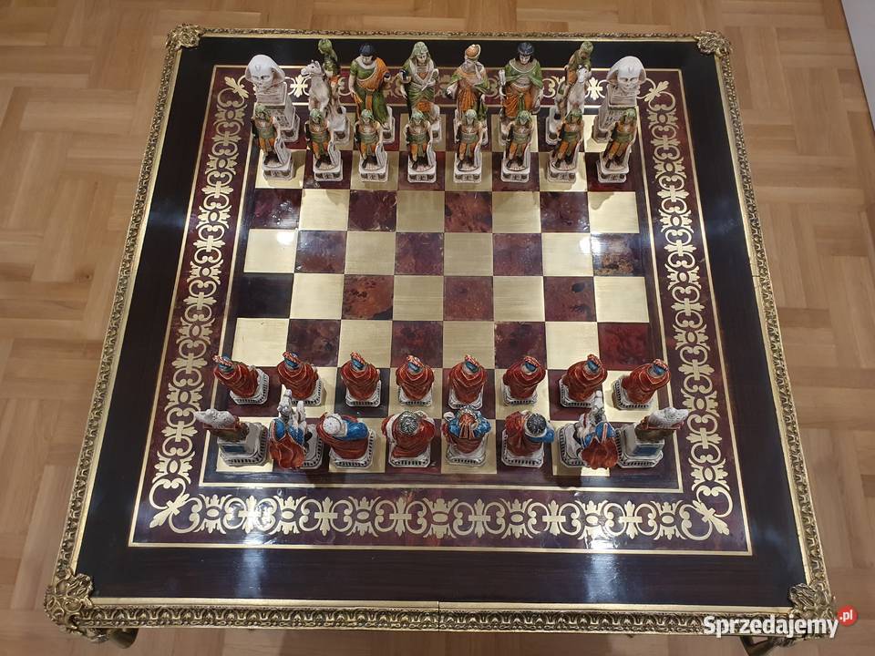 Stolik szachowy w typie boulle karciak figury Piaseczno