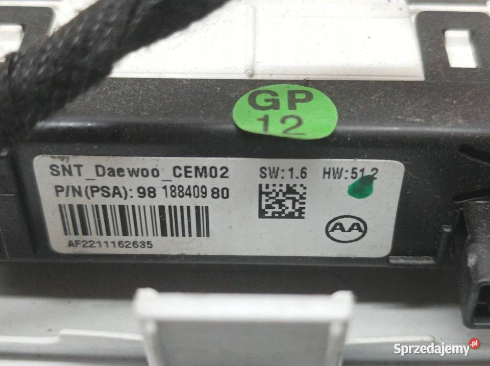 LAMPKA PODSUFITKI Peugeot 308 II 2014 osobowe