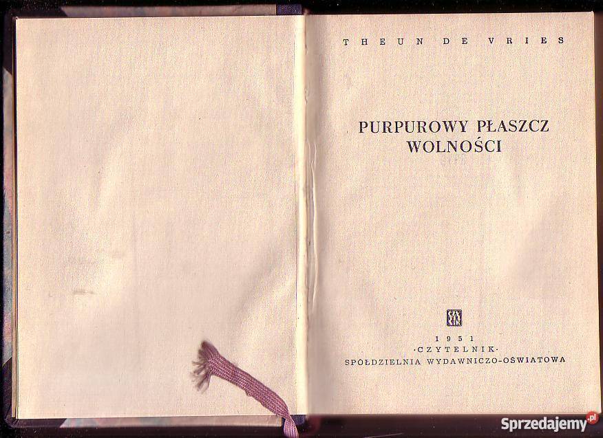 7730 PURPUROWY PŁASZCZ WOLNOŚCI THEUN DE VRIES Czyrna