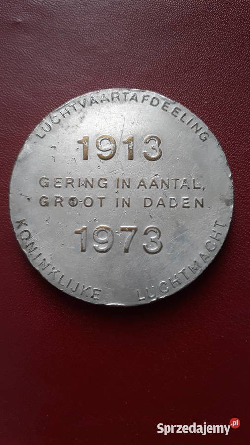 Holenderskie Królewskie LotnictwoMedal 1973 r50 Konin