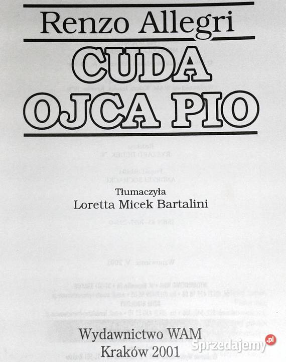 Cuda Ojca Pio Renzo Allegri lubelskie