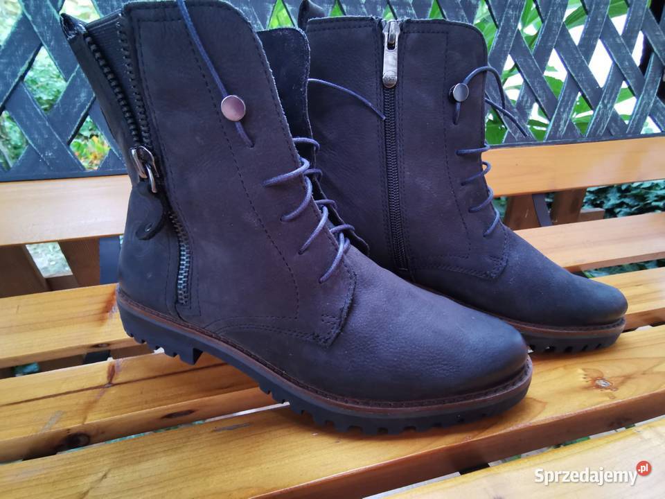 Skórzane buty oryginMarco Tozzi 40 Nubuk Nowe Kozaki