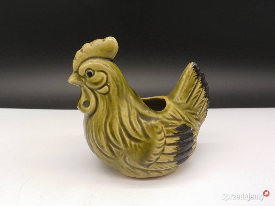 Ceramiczna Kura Retro Pojemnik na Wykałaczki Raszków